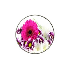 Pink Purple And White Flower Bouquet Hat Clip Ball Marker (4 Pack) by Simbadda