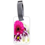 Pink Purple And White Flower Bouquet Luggage Tags (One Side)  Front