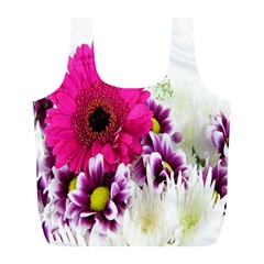 Pink Purple And White Flower Bouquet Full Print Recycle Bags (l)  by Simbadda