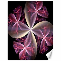 Pink And Cream Fractal Image Of Flower With Kisses Canvas 12  X 16   by Simbadda