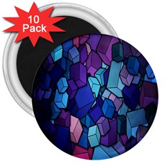 Cubes Vector Art Background 3  Magnets (10 Pack)  by Simbadda