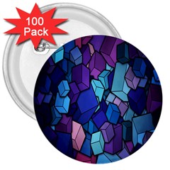 Cubes Vector Art Background 3  Buttons (100 Pack)  by Simbadda