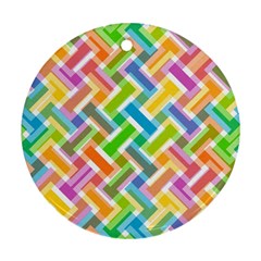 Abstract Pattern Colorful Wallpaper Background Round Ornament (Two Sides)