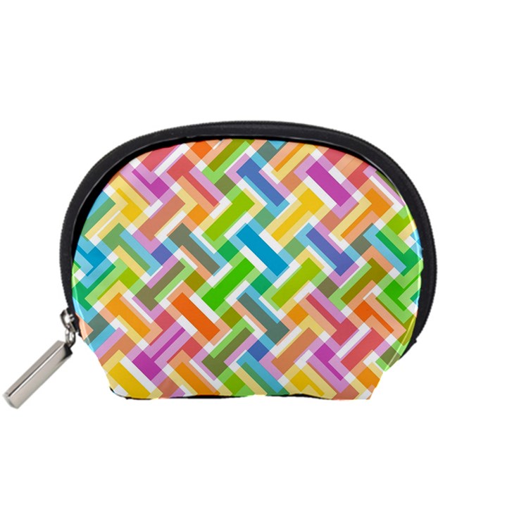 Abstract Pattern Colorful Wallpaper Background Accessory Pouches (Small) 