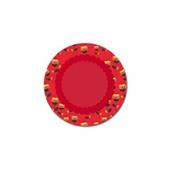 Floral Roses Pattern Background Seamless Golf Ball Marker by Simbadda