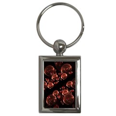 Fractal Chocolate Balls On Black Background Key Chains (rectangle)  by Simbadda