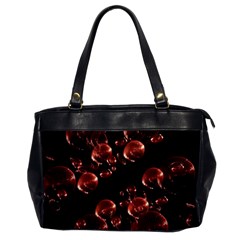 Fractal Chocolate Balls On Black Background Office Handbags by Simbadda