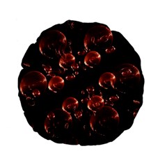 Fractal Chocolate Balls On Black Background Standard 15  Premium Flano Round Cushions by Simbadda