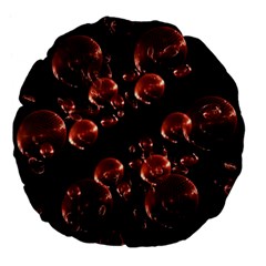 Fractal Chocolate Balls On Black Background Large 18  Premium Flano Round Cushions by Simbadda