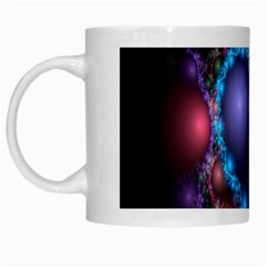 Blue Heart Fractal Image With Help From A Script White Mugs