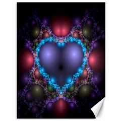 Blue Heart Fractal Image With Help From A Script Canvas 36  x 48  