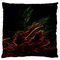 Abstract Glowing Edges Large Cushion Case (two Sides) by Simbadda