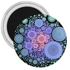 An Abstract Background Consisting Of Pastel Colored Circle 3  Magnets by Simbadda