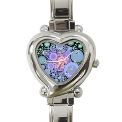 An Abstract Background Consisting Of Pastel Colored Circle Heart Italian Charm Watch by Simbadda