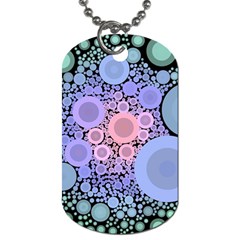 An Abstract Background Consisting Of Pastel Colored Circle Dog Tag (two Sides) by Simbadda