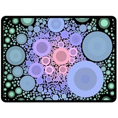 An Abstract Background Consisting Of Pastel Colored Circle Fleece Blanket (large)  by Simbadda