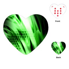 Abstract Background Green Playing Cards (heart)  by Simbadda