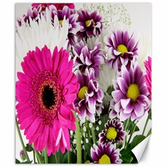 Purple White Flower Bouquet Canvas 20  X 24   by Simbadda