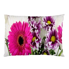 Purple White Flower Bouquet Pillow Case by Simbadda