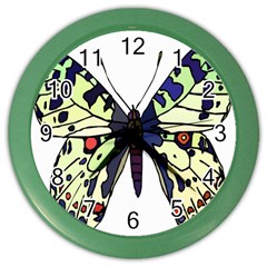 A Colorful Butterfly Image Color Wall Clocks by Simbadda