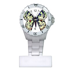 A Colorful Butterfly Image Plastic Nurses Watch by Simbadda