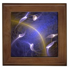 Fractal Magic Flames In 3d Glass Frame Framed Tiles