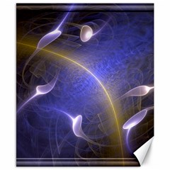 Fractal Magic Flames In 3d Glass Frame Canvas 8  X 10  by Simbadda