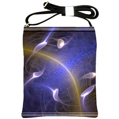 Fractal Magic Flames In 3d Glass Frame Shoulder Sling Bags by Simbadda