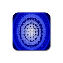 Abstract Background Blue Created With Layers Rubber Square Coaster (4 Pack)  by Simbadda