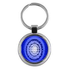 Abstract Background Blue Created With Layers Key Chains (Round) 