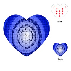 Abstract Background Blue Created With Layers Playing Cards (Heart) 