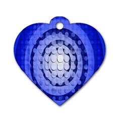 Abstract Background Blue Created With Layers Dog Tag Heart (One Side)