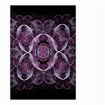 Fractal In Lovely Swirls Of Purple And Blue Small Garden Flag (Two Sides) Back