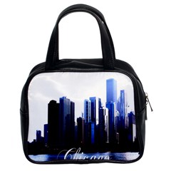 Abstract Of Downtown Chicago Effects Classic Handbags (2 Sides) by Simbadda