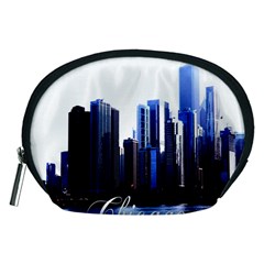 Abstract Of Downtown Chicago Effects Accessory Pouches (medium)  by Simbadda