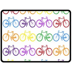 Rainbow Colors Bright Colorful Bicycles Wallpaper Background Fleece Blanket (large) 