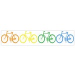 Rainbow Colors Bright Colorful Bicycles Wallpaper Background Flano Scarf (Small) Front