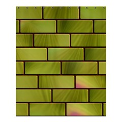 Modern Green Bricks Background Image Shower Curtain 60  X 72  (medium)  by Simbadda