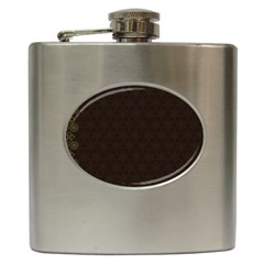 Vintage Paper Kraft Pattern Hip Flask (6 Oz) by Simbadda