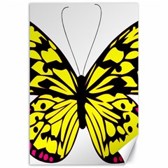 Yellow A Colorful Butterfly Image Canvas 24  x 36 