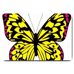 Yellow A Colorful Butterfly Image Large Doormat 