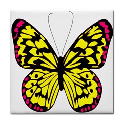 Yellow A Colorful Butterfly Image Face Towel