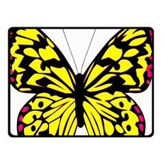 Yellow A Colorful Butterfly Image Fleece Blanket (Small)