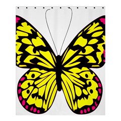 Yellow A Colorful Butterfly Image Shower Curtain 60  x 72  (Medium) 