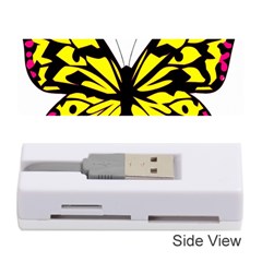 Yellow A Colorful Butterfly Image Memory Card Reader (Stick) 