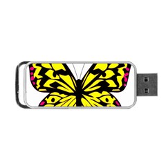 Yellow A Colorful Butterfly Image Portable USB Flash (Two Sides)