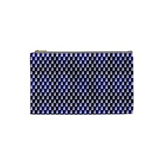 Squares Blue Background Cosmetic Bag (small)  by Simbadda