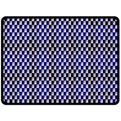 Squares Blue Background Fleece Blanket (large)  by Simbadda