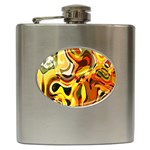 Colourful Abstract Background Design Hip Flask (6 oz) Front