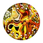 Colourful Abstract Background Design Round Filigree Ornament (Two Sides) Front